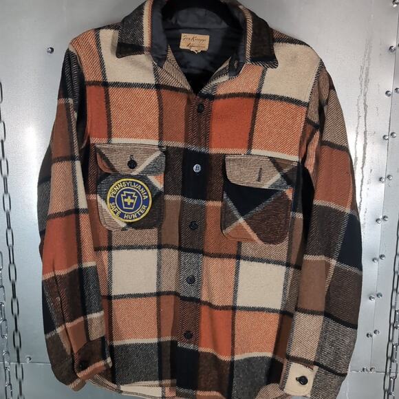 Fort Knapp Sportswear Vintage '50s '60s Wool CPO Button-up Shirt Jacket Small - Picture 2 of 10